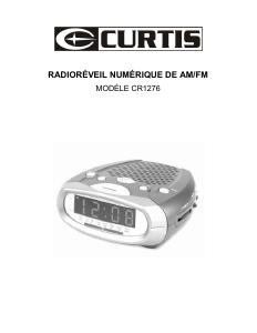 Mode d’emploi Curtis CR1276 Radio-réveil