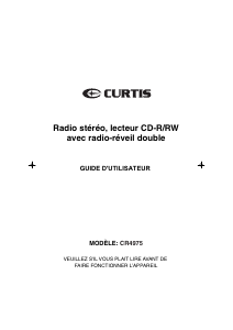 Mode d’emploi Curtis CR4975 Radio-réveil