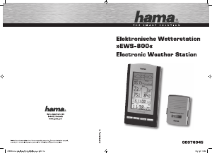 Manual Hama EWS-800 Weather Station