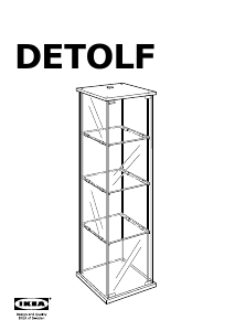 Brugsanvisning IKEA DETOLF Vitrineskab