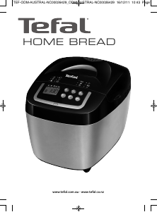 Manual Tefal PF110EAU Home Bread Bread Maker