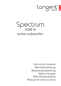 Manual de uso Tangent Spectrum XSW-8 Subwoofer