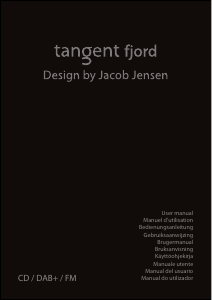 Käyttöohje Tangent Fjord CD-soitin