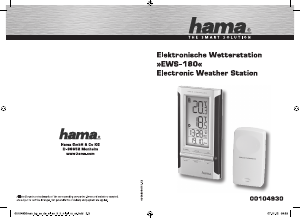 Bedienungsanleitung Hama EWS-180 Wetterstation