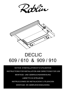 Mode d’emploi Roblin Declic 609 Hotte aspirante