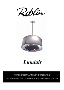 Manual Roblin Lumiair Cooker Hood