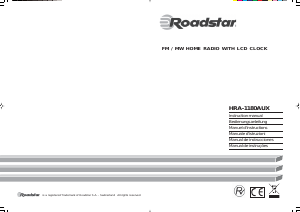 Manual de uso Roadstar HRA-1180AUX Radio