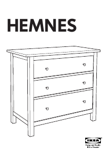 Priručnik IKEA HEMNES (3 drawers) Komoda