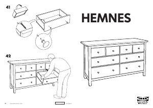 Návod IKEA HEMNES (8 drawers) Komoda