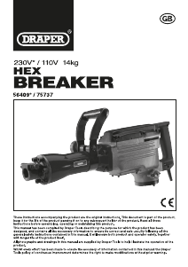 Manual Draper HXBKR1500D Demolition Hammer