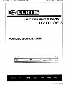 Mode d’emploi Curtis DVD1066 Lecteur DVD