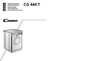 Manuale Candy CG 644 T Lavatrice