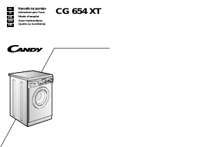 Manuale Candy CG 654 XT Lavatrice