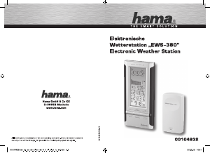 Manuál Hama EWS-380 Meteostanice