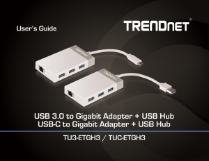Handleiding TRENDnet TU3-ETGH3 USB hub