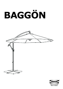 사용 설명서 이케아 BAGGON (hanging) 정원 파라솔