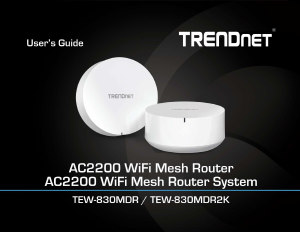 Handleiding TRENDnet TEW-830MDR2K Router