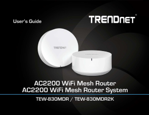 Handleiding TRENDnet TEW-830MDR Router