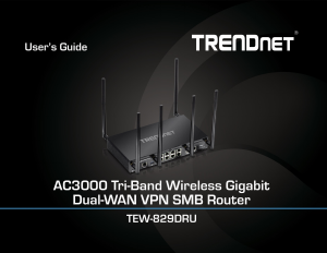 Handleiding TRENDnet TEW-829DRU Router