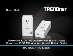 Manual TRENDnet TPL-423E2K Powerline Adapter