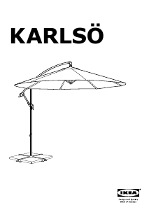 Kullanım kılavuzu IKEA KARLSO (hanging) Bahçe şemsiyesi