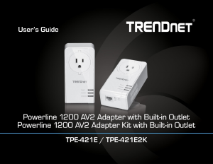 Manual TRENDnet TPL-421E Powerline Adapter
