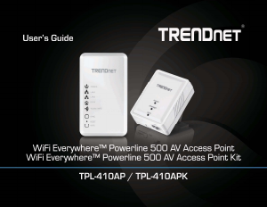 Manual TRENDnet TPL-410AP Powerline Adapter