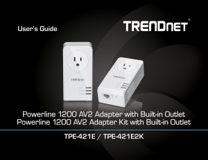 Manual TRENDnet TPL-421E2K Powerline Adapter