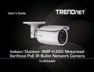Manual TRENDnet TV-IP344PI IP Camera