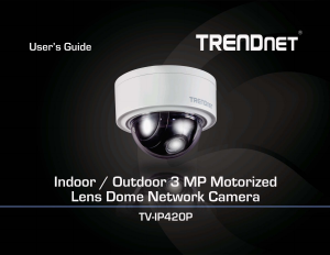 Handleiding TRENDnet TV-IP420P IP camera