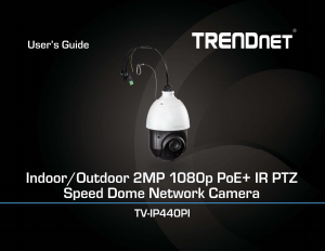 Manual TRENDnet TV-IP440PI IP Camera