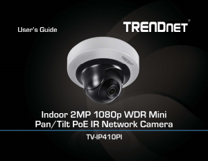 Manual TRENDnet TV-IP410PI IP Camera