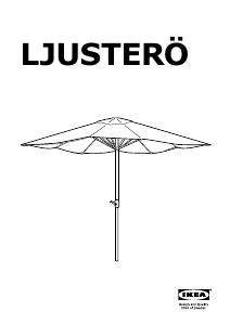 Kullanım kılavuzu IKEA LJUSTERO Bahçe şemsiyesi