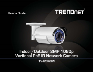 Manual TRENDnet TV-IP340PI IP Camera