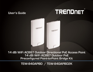 Manual TRENDnet TEW-840APBO2K Access Point