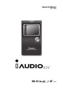 Mode d’emploi COWON iAudio X5V Lecteur Mp3