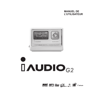 Mode d’emploi COWON iAudio G2 Lecteur Mp3