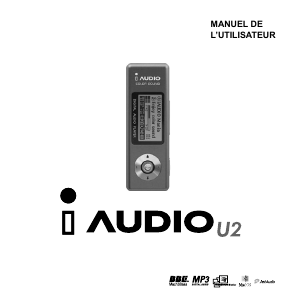Mode d’emploi COWON iAudio U2 Lecteur Mp3