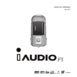 Mode d’emploi COWON iAudio F1 Lecteur Mp3