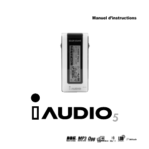 Mode d’emploi COWON iAudio 5 Lecteur Mp3