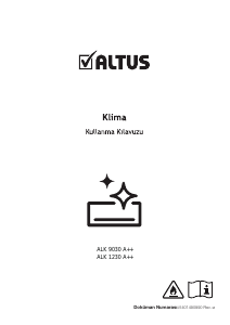 Kullanım kılavuzu Altus ALK 1230 Klima