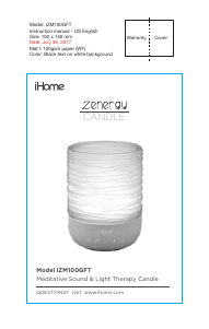 Manual iHome iZM100 Zenergy Candle Lamp