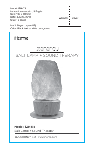 Manual iHome iZH478 Zenergy Lamp