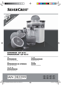 Manual SilverCrest IAN 282299 Espremedor de citrinos