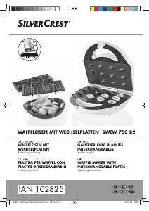 Bedienungsanleitung SilverCrest IAN 102825 Waffeleisen