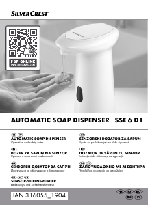 Наръчник SilverCrest IAN 316055 Дозатор за сапун