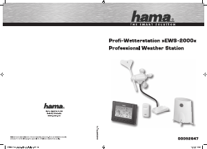 Manual Hama EWS-2000 Weather Station