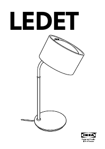 Manual IKEA LEDET (Desk) Candeeiro