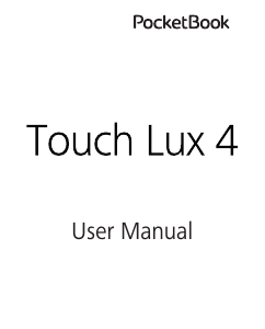 Manual PocketBook Touch Lux 4 E-Reader