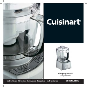 Manual de uso Cuisinart CH4E Robot de cocina